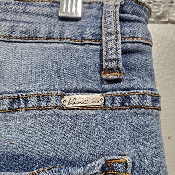 KANCAN Women's Estillo Distressed Mid Rise Skinny Blue Denim Jeans Size … - Picture 9 of 13